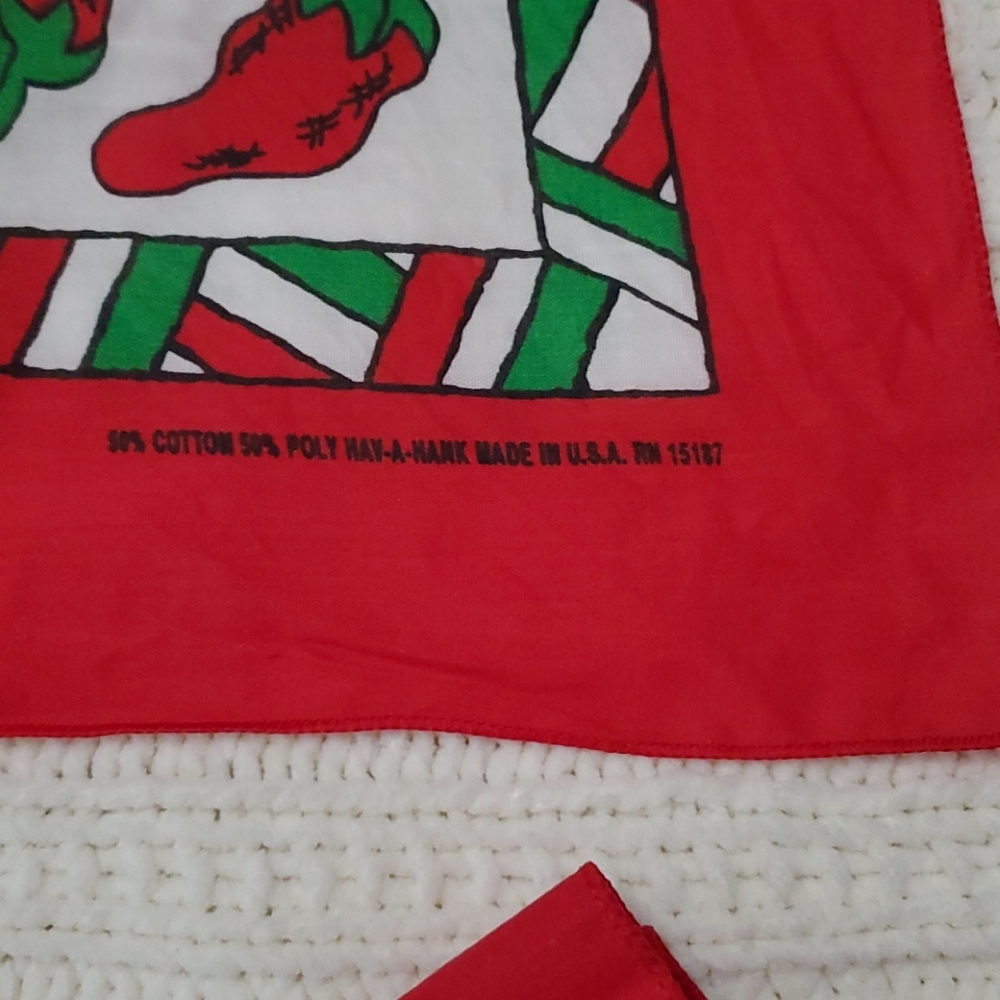 2 New Unique Red Hot Chili Pepper Bandanas - Picture 6 of 8